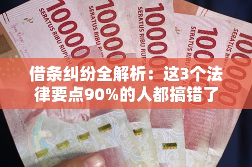 武汉借条纠纷全解析：这3个法律要点90%的人都搞错了