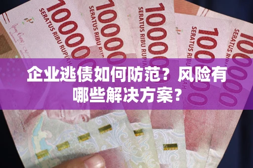 武汉企业逃债如何防范？风险有哪些解决方案？