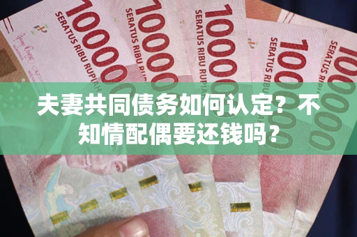 武汉夫妻共同债务如何认定？不知情配偶要还钱吗？
