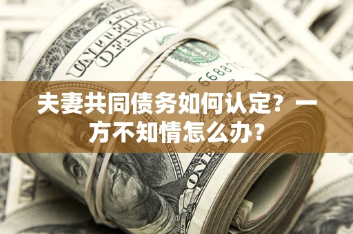 武汉夫妻共同债务如何认定？一方不知情怎么办？