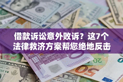 武汉借款诉讼意外败诉？这7个法律救济方案帮您绝地反击！