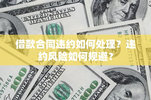 武汉借款合同违约如何处理？违约风险如何规避？