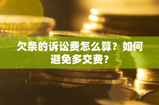 武汉欠条的诉讼费怎么算？如何避免多交费？