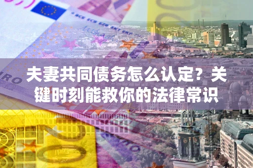武汉夫妻共同债务怎么认定？关键时刻能救你的法律常识