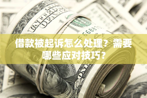 武汉借款被起诉怎么处理？需要哪些应对技巧？