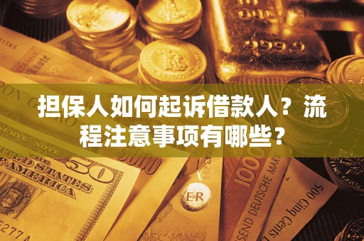 武汉担保人如何起诉借款人？流程注意事项有哪些？